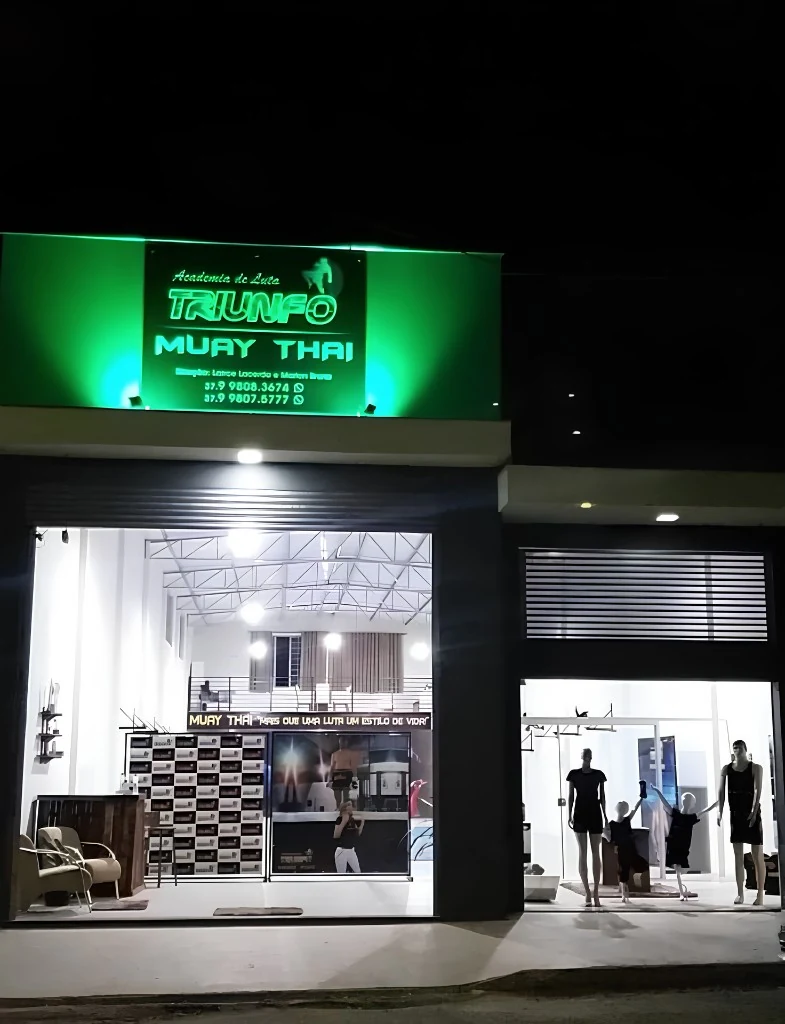 Fachada da Academia de Luta Triunfo Muay Thai em Lagoa da Prata